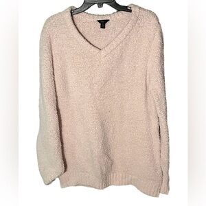 Intro Women’s Plus Size V-neck Chunky Pullover Sweater